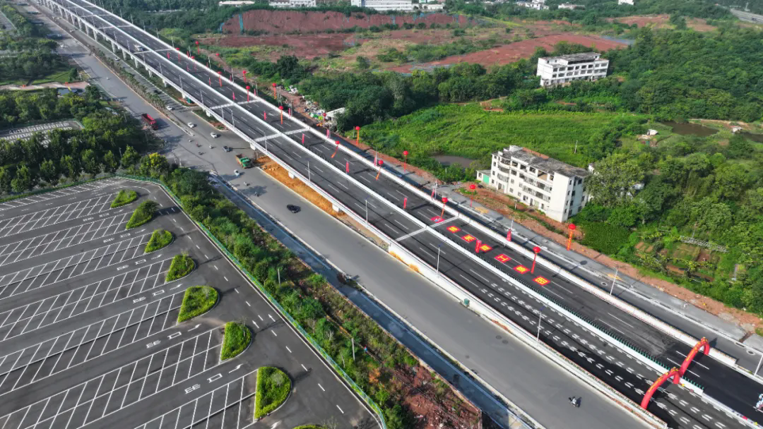 燃！東江源大道快速化改造工程高架橋全線(xiàn)通車(chē)，高清大圖來(lái)了！